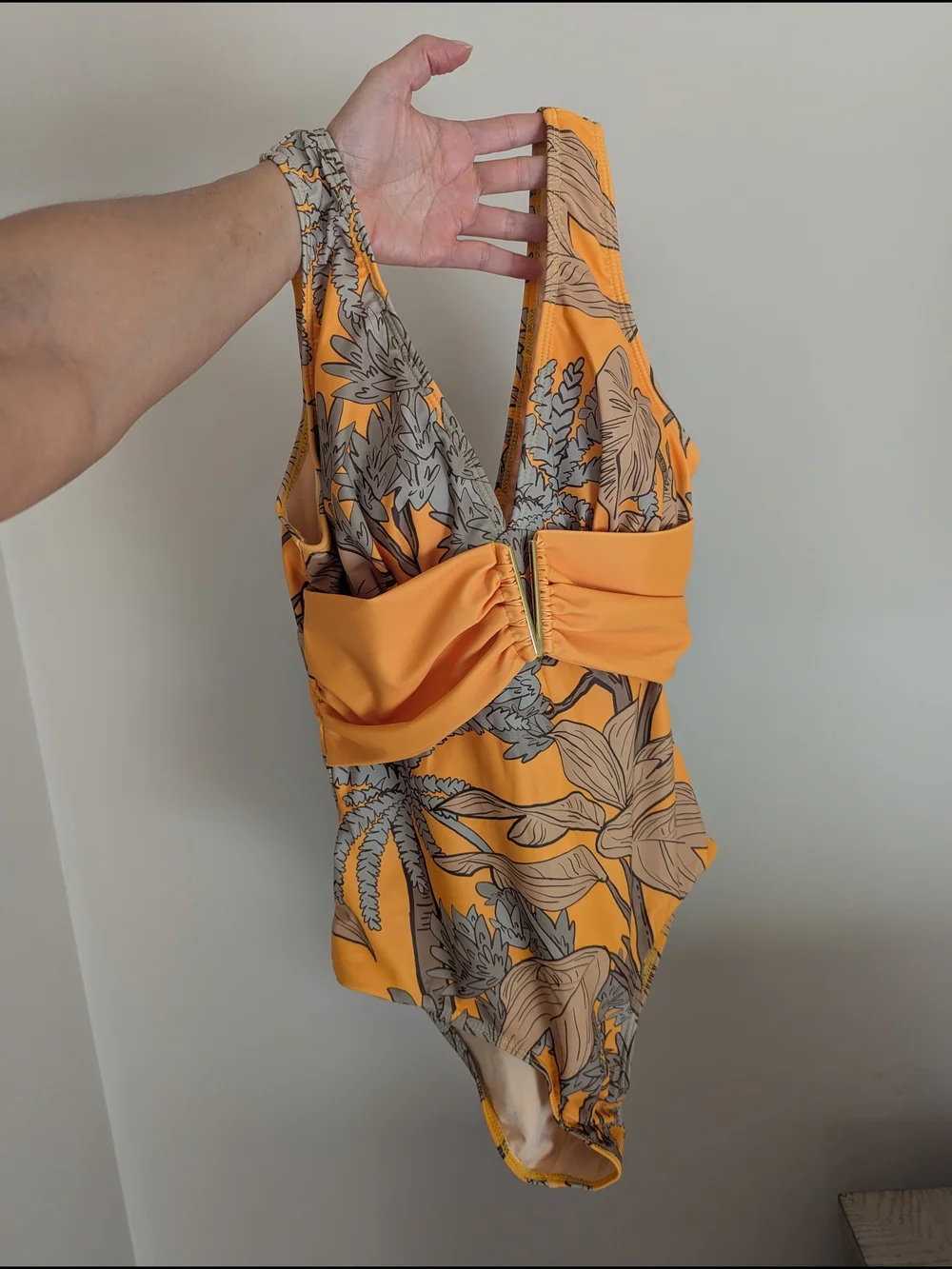 New - Yellow Floral One-piece Swimsuit